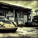 Ein Porsche in einer postapokalyptischen Welt